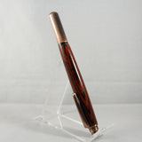 RR-ACD Rollester Rust and Black Laminate Rollerball with Antique Rose Gold Trim