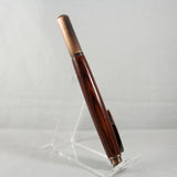 RR-ACD Rollester Rust and Black Laminate Rollerball with Antique Rose Gold Trim