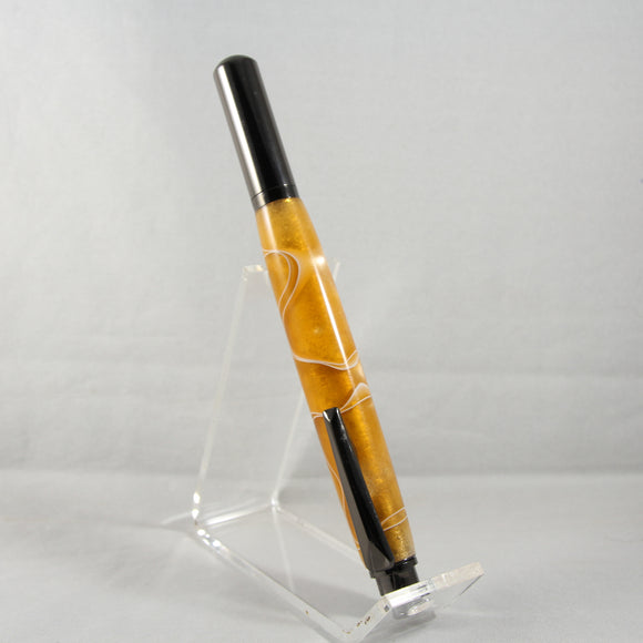 RR-ACF Rollester Yellow Acrylic Rollerball with Gun Metal Trim