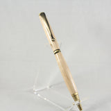 S-BIB Slimline Maple Twist Pen with Antique Brass Trim