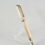 S-BIB Slimline Maple Twist Pen with Antique Brass Trim