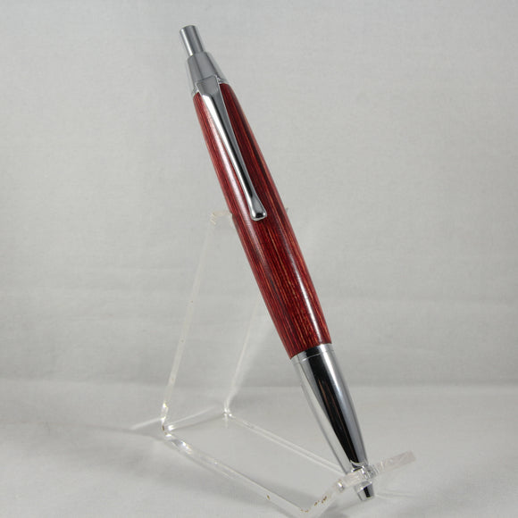 SC-AG Senator Click Pen Red Laminate With Chrome Trim