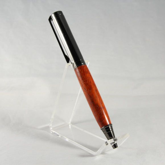 SK-B Snake Skin Padauk Twist Pen With Gun Metal Trim