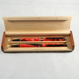 DMR - Double Pen Maple and Rosewood Case (Pens NOT Included)