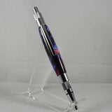 ST-BD Stratus Blue & Red Acrylic Click Pen With Chrome Trim