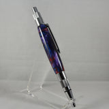 ST-BD Stratus Blue & Red Acrylic Click Pen With Chrome Trim