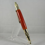 ST-BE Stratus Orange Acrylic Click Pen With Gold Trim