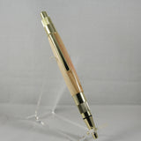 ST-BH Stratus Box Elder Click Pen With Gold Trim