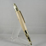 ST-BH Stratus Box Elder Click Pen With Gold Trim