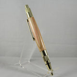 ST-BH Stratus Box Elder Click Pen With Gold Trim