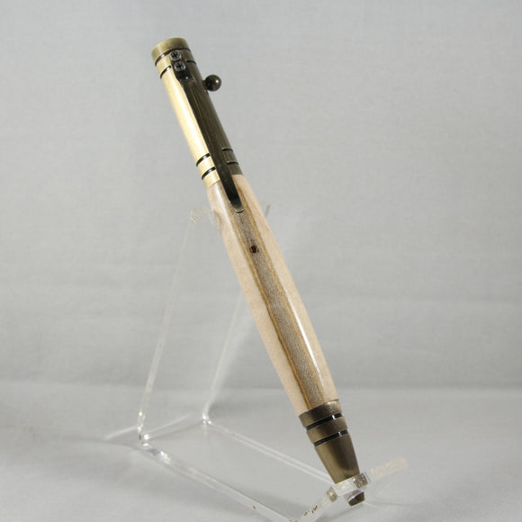 T-GC Bolt Action Tec Ambrosia Maple  Pen With Antique Brass Trim