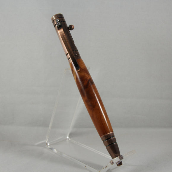 T-GF Bolt Action Tec Cedar  Pen With Antique Copper Trim