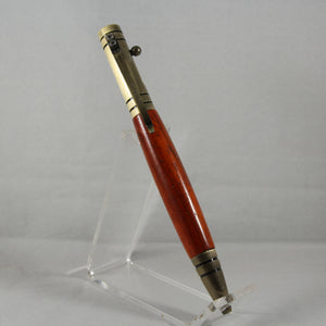 T-GG Bolt Action Tec Padauk  Pen With Antique Brass Trim