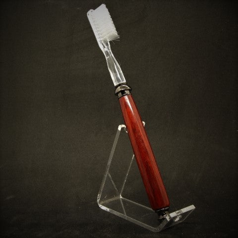 TB-B Toothbrush Handle Bloodwood  With Gun Metal Trim