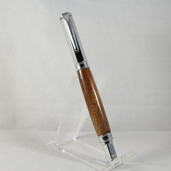 VR-AHF Vertex Black Walnut Rollerball With Chrome Trim