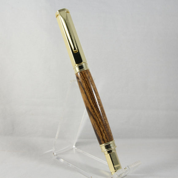 VR-AHH Vertex Bocote Rollerball With Gold Trim