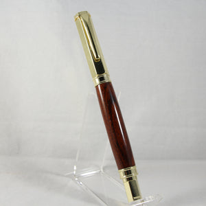 VR-AIC Vertex Cocobolo Rollerball With Gold Trim