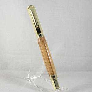 VR-AIF Vertex Olivewood Rollerball With Gold Trim