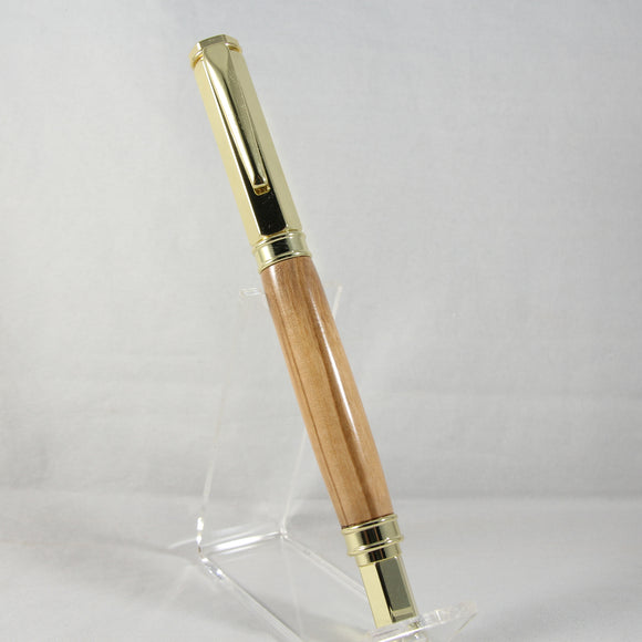 VR-AIF Vertex Olivewood Rollerball With Gold Trim