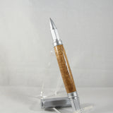 VR-BOC Vertex Teak Rollerball With Satin Chrome Trim