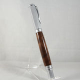 VR-BOD Vertex Walnut Rollerball With Satin Chrome Trim