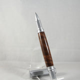 VR-BOD Vertex Walnut Rollerball With Satin Chrome Trim