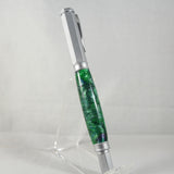 VR-BOH Vertex Green Acrylic Rollerball With Satin Chrome Trim
