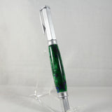 VR-BOH Vertex Green Acrylic Rollerball With Satin Chrome Trim