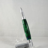 VR-BOH Vertex Green Acrylic Rollerball With Satin Chrome Trim