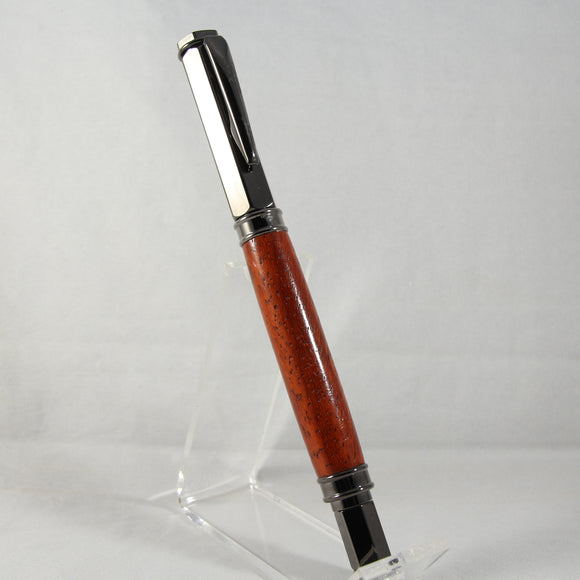 VR-BOO Vertex Padauk Rollerball With Gun Metal Trim