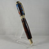 VSR-A Vertex Supreme Rollerball Blue Hybrid Acrylic With Gold Trim