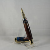 VSR-A Vertex Supreme Rollerball Blue Hybrid Acrylic With Gold Trim