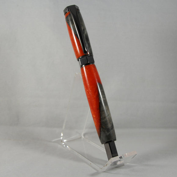 VSR-C Vertex Supreme Rollerball Red and Gray Hybrid Acrylic  With Gun Metal Trim
