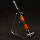 RM-BCG Slimline Black Ebony & Multi-color Orange Acrylic Pen with Chrome Trim