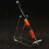 RM-BCG Slimline Black Ebony & Multi-color Orange Acrylic Pen with Chrome Trim