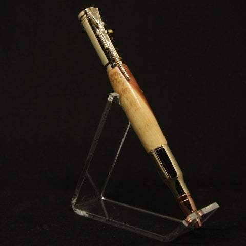 B-CGC Bolt Action Cedar Pen With Gold Trim