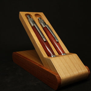 MPS-EG Stratus Click Pen and 2mm Pencil Red Heart With Chrome Trim and Case